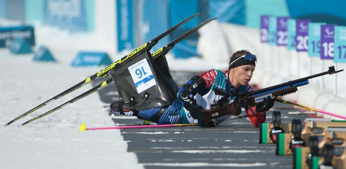 Oksana Masters at nordic shooting range